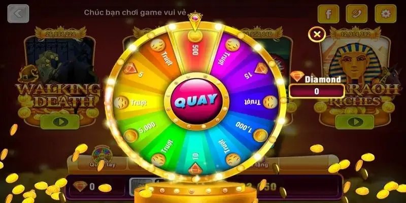 Kho game quay hũ đa dạng tại hệ thống